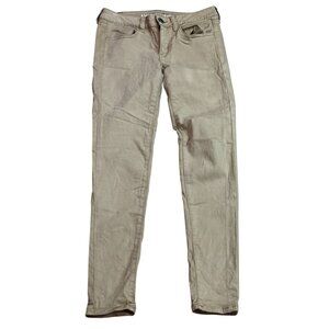 American Eagle Outfitters Womens Super Stretch Jegging Pants Size 2 Regular Beig